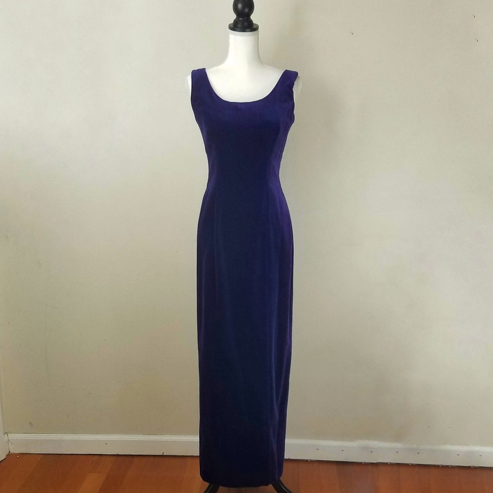 Vintage Watters and Watters Purple Velvet Dress
